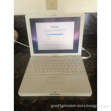 New Ibook Laptop, G4 Ibook 1.33GHz Processor, 1GB, 40GB, 12.1" 1024X768 Display, Combo Drive, WiFi, 56k Modem, 10/100 Ethernet, Bluetooth, Mac OS X 10.4